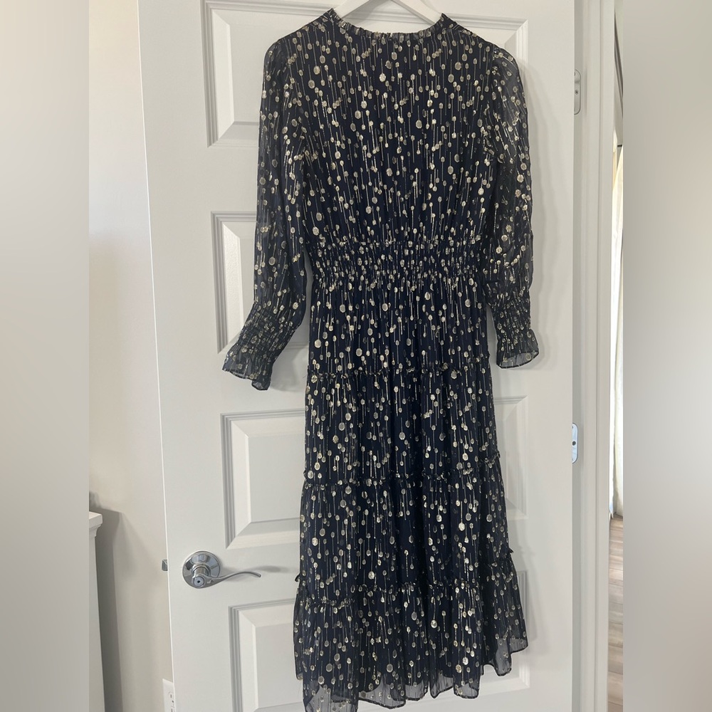 SAIL TO SABLE | NWOT Lurex Sparkle Smocked Midi M ✨ - Picture 4 of 11